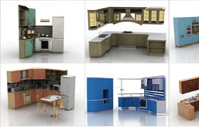 Kitchen set 3d models