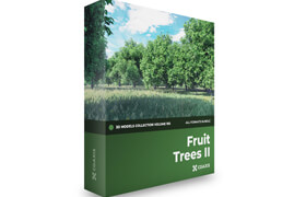CGAxis - Fruit Trees II 3D Models Collection Volume 105 all formats