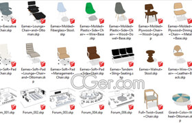 Sketchup office  furniture collections - 3dmodels