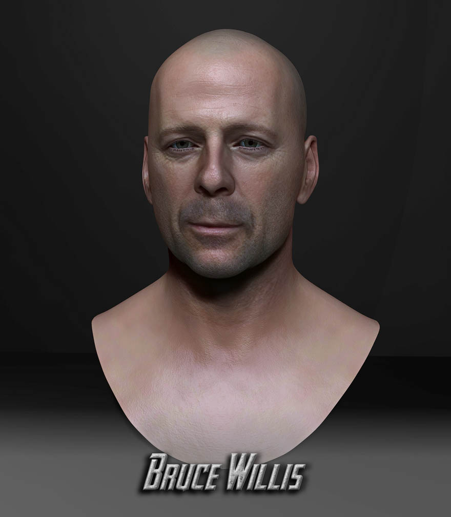 bruce willis 布鲁斯·威利斯 模型,obj格式.
