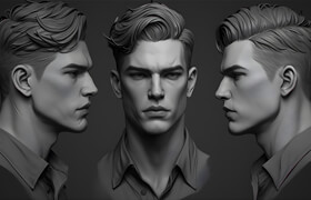 Artstation - 340+ Young Male Head Sculpt Reference (4k)
