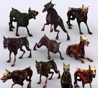 3DRT - Zombie Dogs pack
