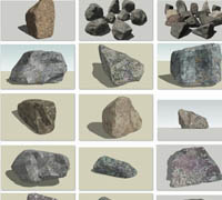 Rocks, stones and boulders