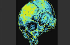 Skillshare - Illustrate A Screen-Printed Skull T-shirt From Photo Reference