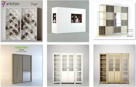 3ddd - modern Wardrobe & Display cabinets vol 1