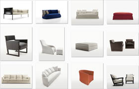 B&B Italia Furniture 3D Models for Interior Design - Sofas&Armchairs