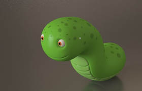 Create a worm character using Cinema 4D and UVLayout-HD