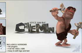 videohive - caveman logo