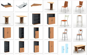 3D New style (Ukraine), furniture for offices, cafes, home max 3ds gsm pdf