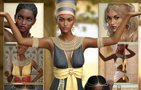 DAZ3D - Egyptian MEGA Bundle - Characters, Outfits, Hair, Poses and Lights