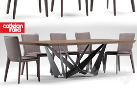 Table and chairs cattelan italia VITTORIA