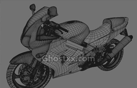 Honda VFR 800 Motorcycle - 3D Model