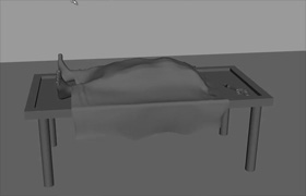 Modeling a syringe, stretcher and adding a body in Maya