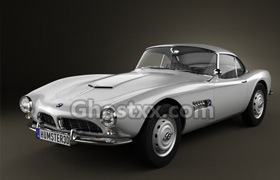 BMW 507 coupe 1959 - Vray - 3D Model
