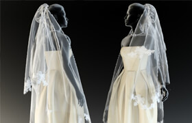 wedding dress with veil-2