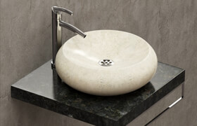 Round stone sink