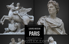 PARIS 25 FREE 3D scans from Louvre Museum