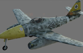 ME 262 A-2b German Fighter - 3D Model