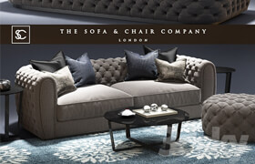 Windsor sofa The sofa and chair company Cromwell table Tufted sofs