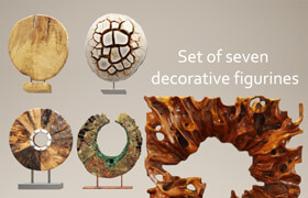 Set of seven decorative figurines