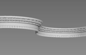 3D MAX MODELING ARC CEILING DECOR, NO PLUGIN, VERY EASY