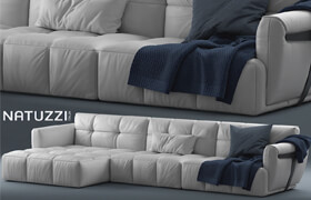 Моделирование дивана -Herman NATUZZI ITALIA- в 3d max и marvelous designer