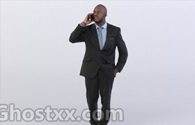Tyrone 0334 Man in a suit talking on a phone - 3dmodel