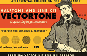 Creativemarket - VectorTone Retro Halftone Brushes