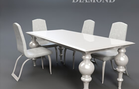 Dining table SCIC CUCINE DIAMOND and chair