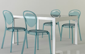 Calligaris chair parisien and table key
