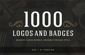 Creativemarket - 1000 Logos and Badges Bundle