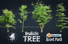 BlenderMarket - Realistic Tree Asset Pack