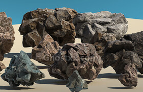 CubeBrush - Yughues PhotoScanned Rocks [FBX OBJ]