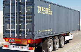 Turbosquid - Semi-Trailer Container