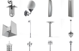 CGAxis Models Volume 94 Exterior Lamps