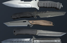Cubebrush - HQ PBR Combat knives pack