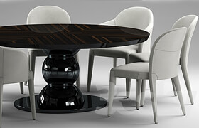 Table and chairs fendi Audrey Chair