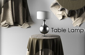 Table lamp with a tablecloth