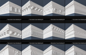 Cubebrush - crown molding collection - 3dmodel