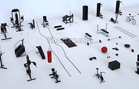 Cubebrush - Gym Equipment Pack - 3dmodel