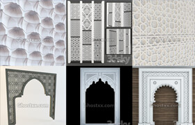 3D Panel arab - 阿拉伯风格墙面饰板模型20个
