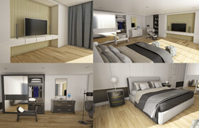 Cubebrush - ArchViz HQ Bedroom - 3dmodel unreal unity