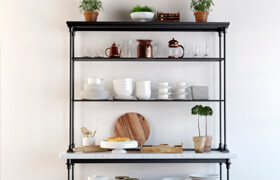 Shelving in the kitchen