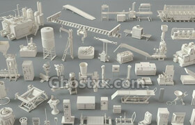 Cgtrader - Factory Units-part-3 - 49 pieces 3D model