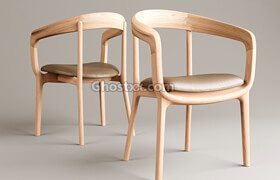 3D Model Of Wooden Chair  S E T L A Studio