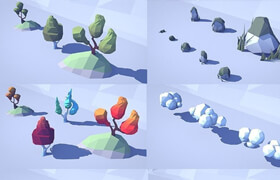 Cgtrader - Cartoon Low Poly Forest Pack VR  AR  low-poly 3d model