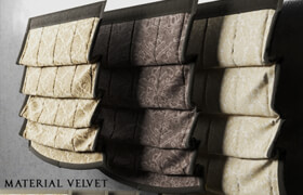 Roman shades of velvet