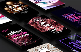 Motion Array - 16 Designer Templates For After Effects - 16 Stories With 3D Animated Backgrounds V.2