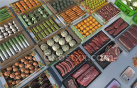 Cgtrader - Fresh products with LOD Low-poly 3D model