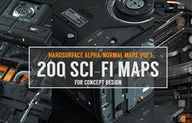 ArtStation Marketplace - Hardsurface AlphaNormal Maps Vol 1 200 Sci-Fi Maps